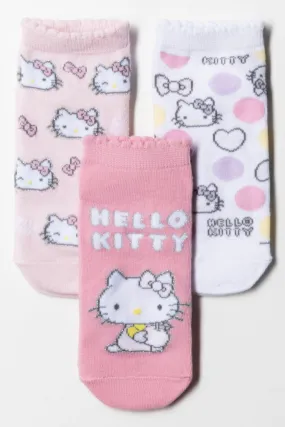 3 Pack Socks Hello Kitty Pink