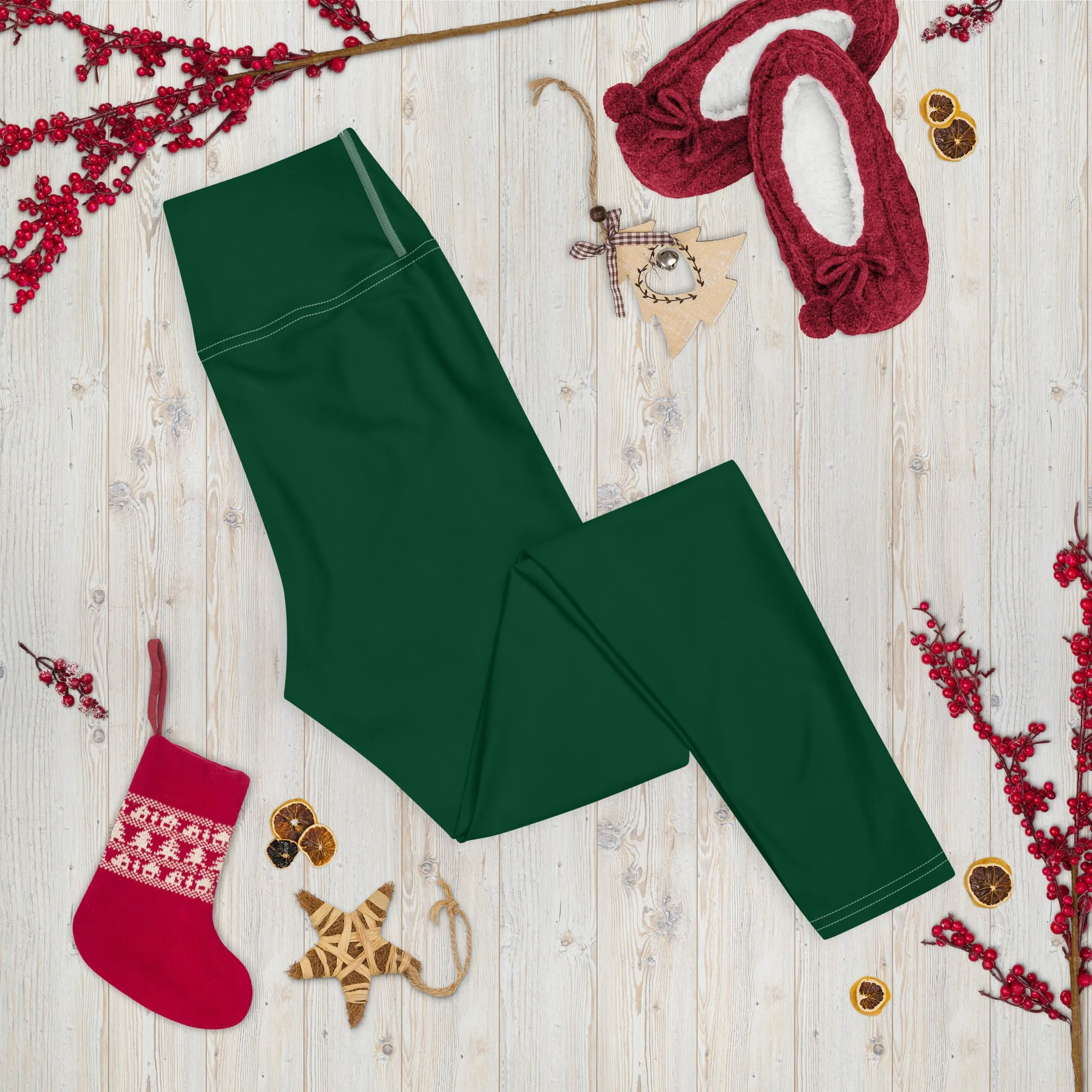 Active Lifestyle: Solid Color Leggings for Her Workout - Sherwood Forest