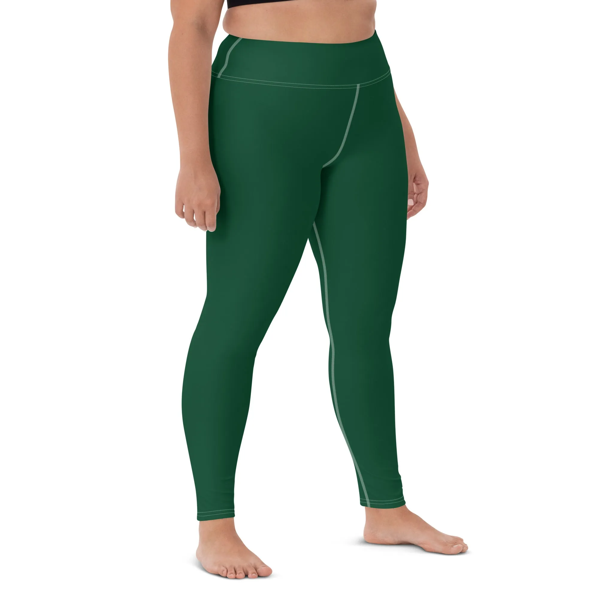 Active Lifestyle: Solid Color Leggings for Her Workout - Sherwood Forest