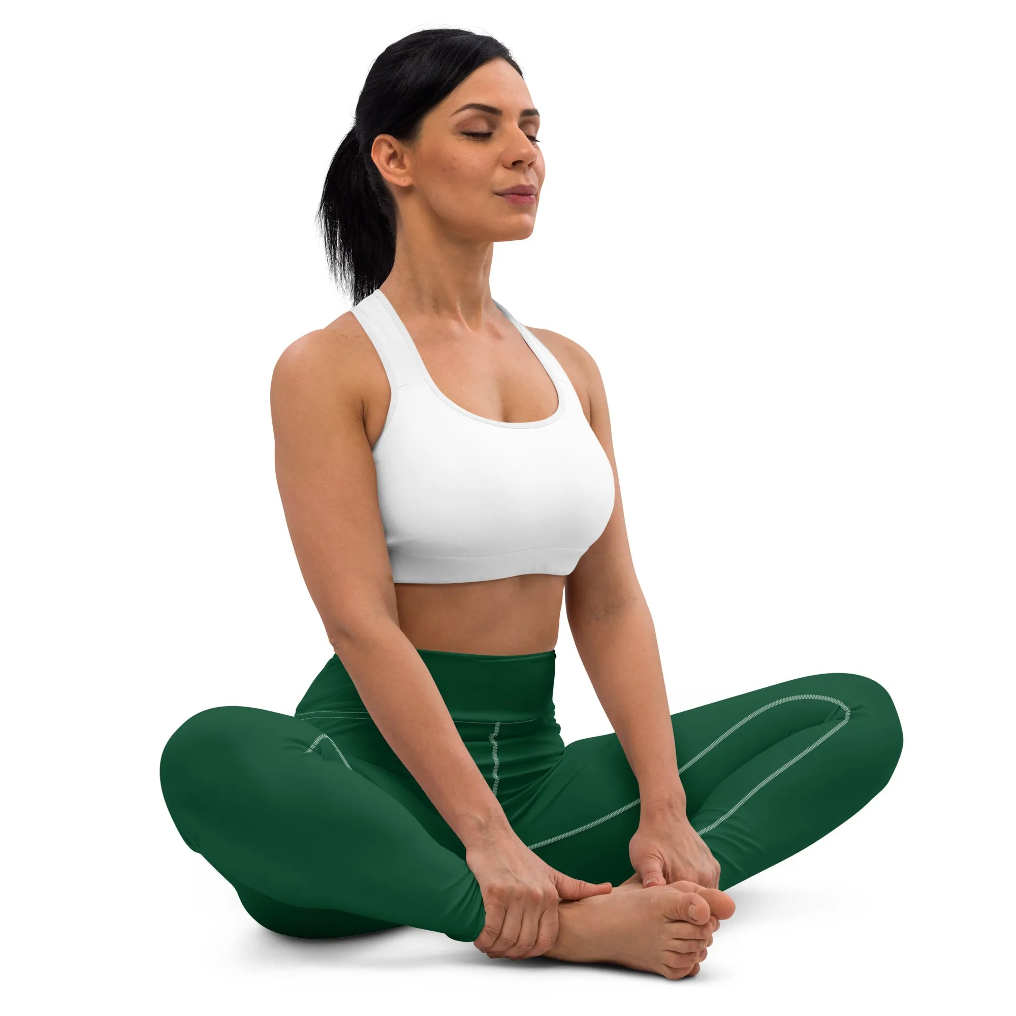 Active Lifestyle: Solid Color Leggings for Her Workout - Sherwood Forest