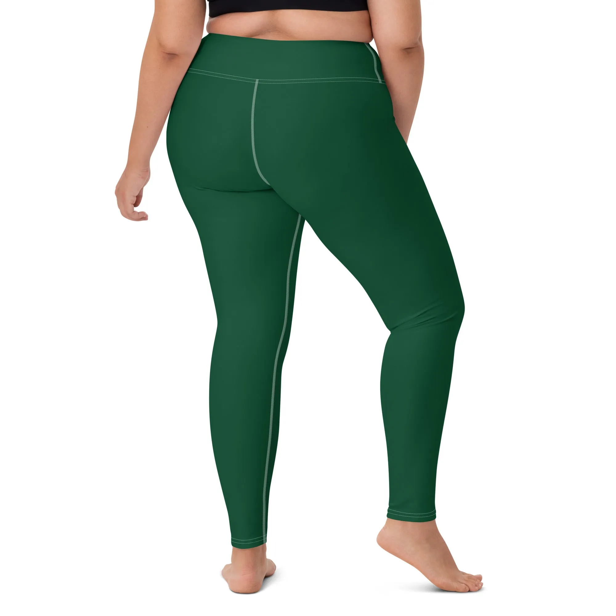 Active Lifestyle: Solid Color Leggings for Her Workout - Sherwood Forest