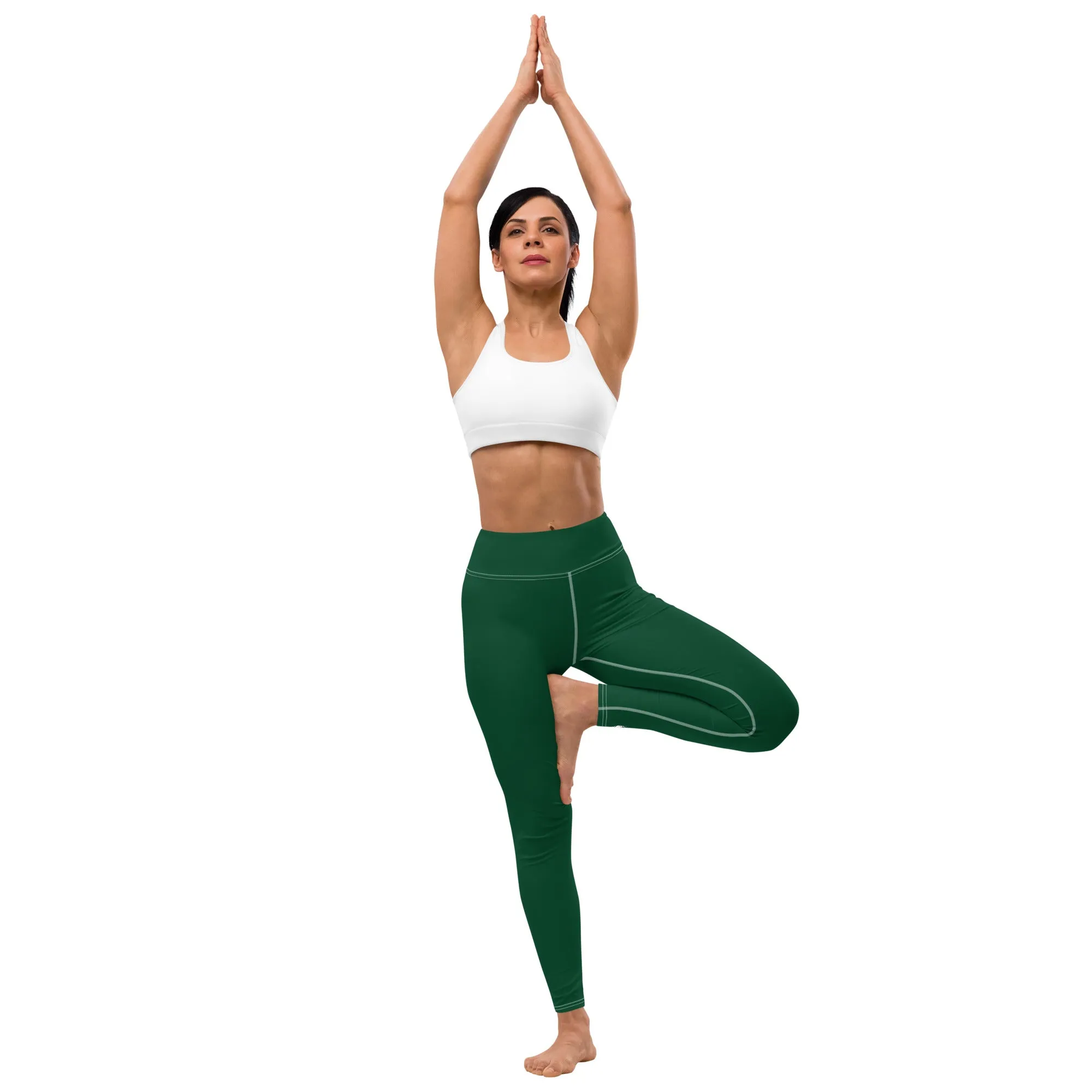 Active Lifestyle: Solid Color Leggings for Her Workout - Sherwood Forest
