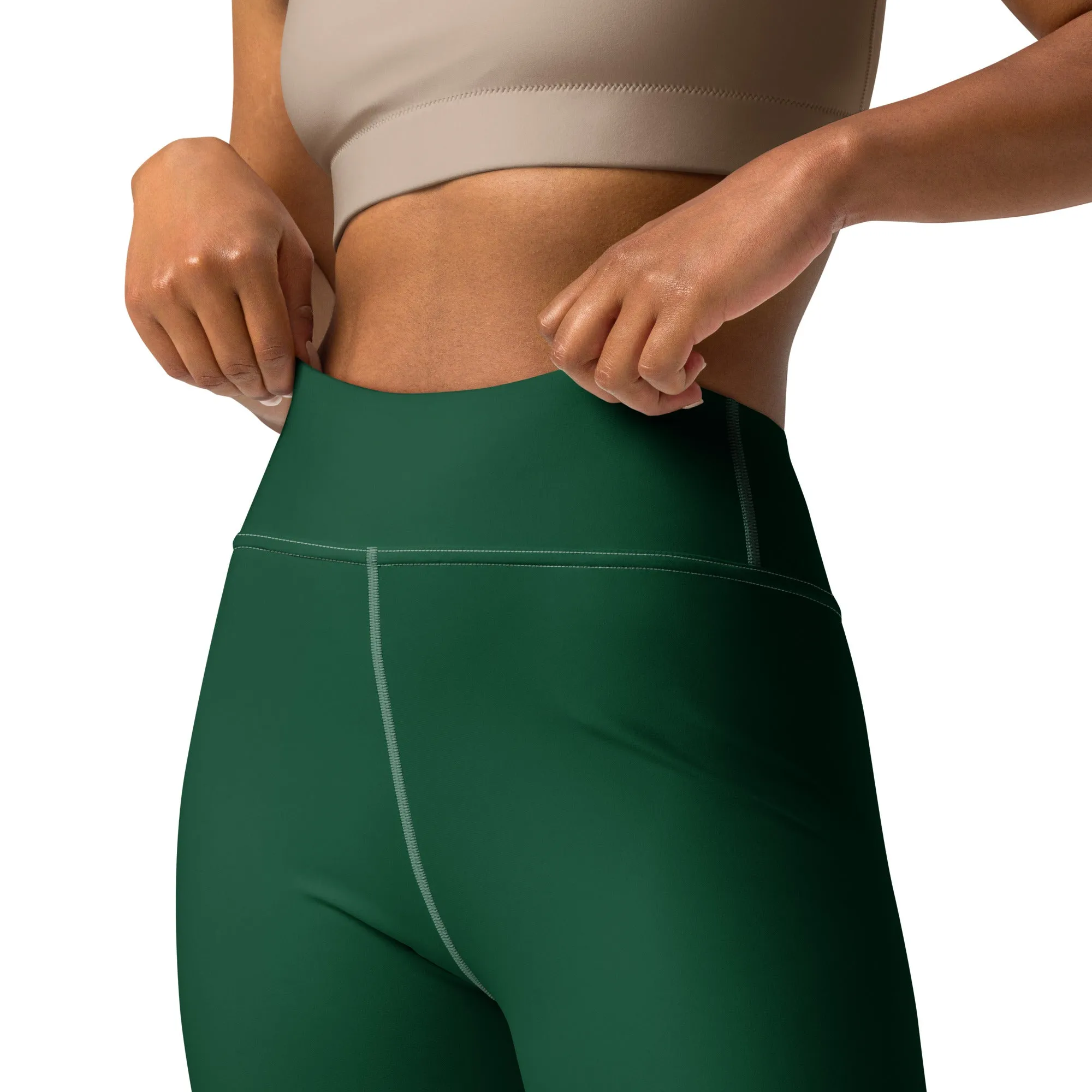 Active Lifestyle: Solid Color Leggings for Her Workout - Sherwood Forest