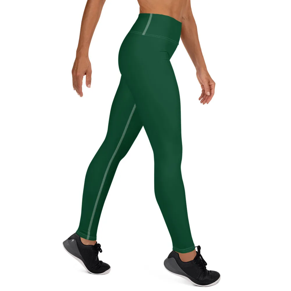 Active Lifestyle: Solid Color Leggings for Her Workout - Sherwood Forest