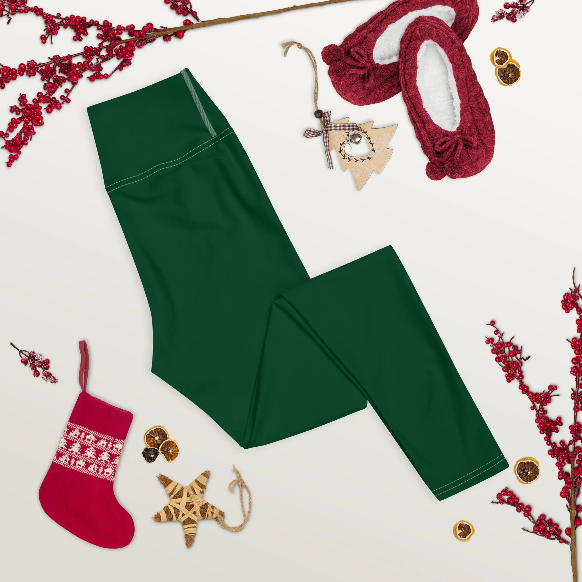 Active Lifestyle: Solid Color Leggings for Her Workout - Sherwood Forest
