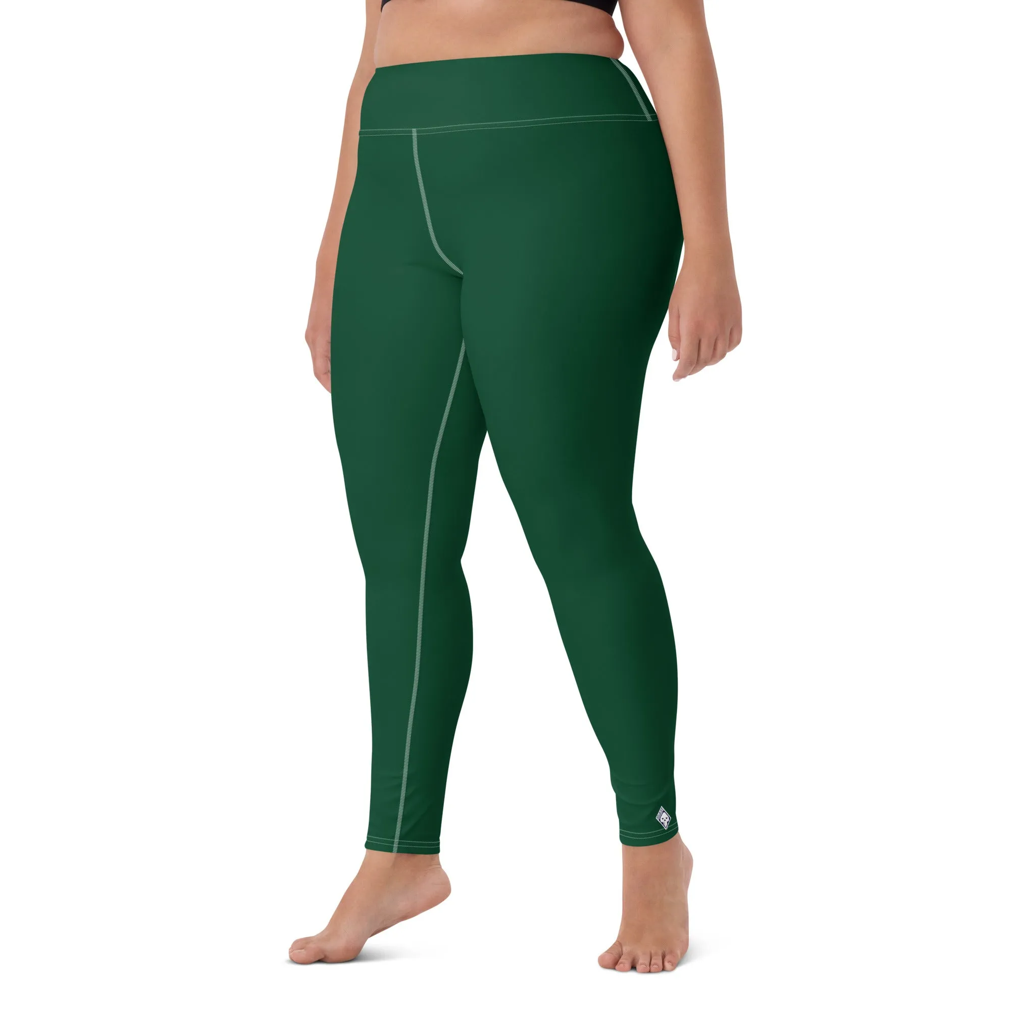 Active Lifestyle: Solid Color Leggings for Her Workout - Sherwood Forest