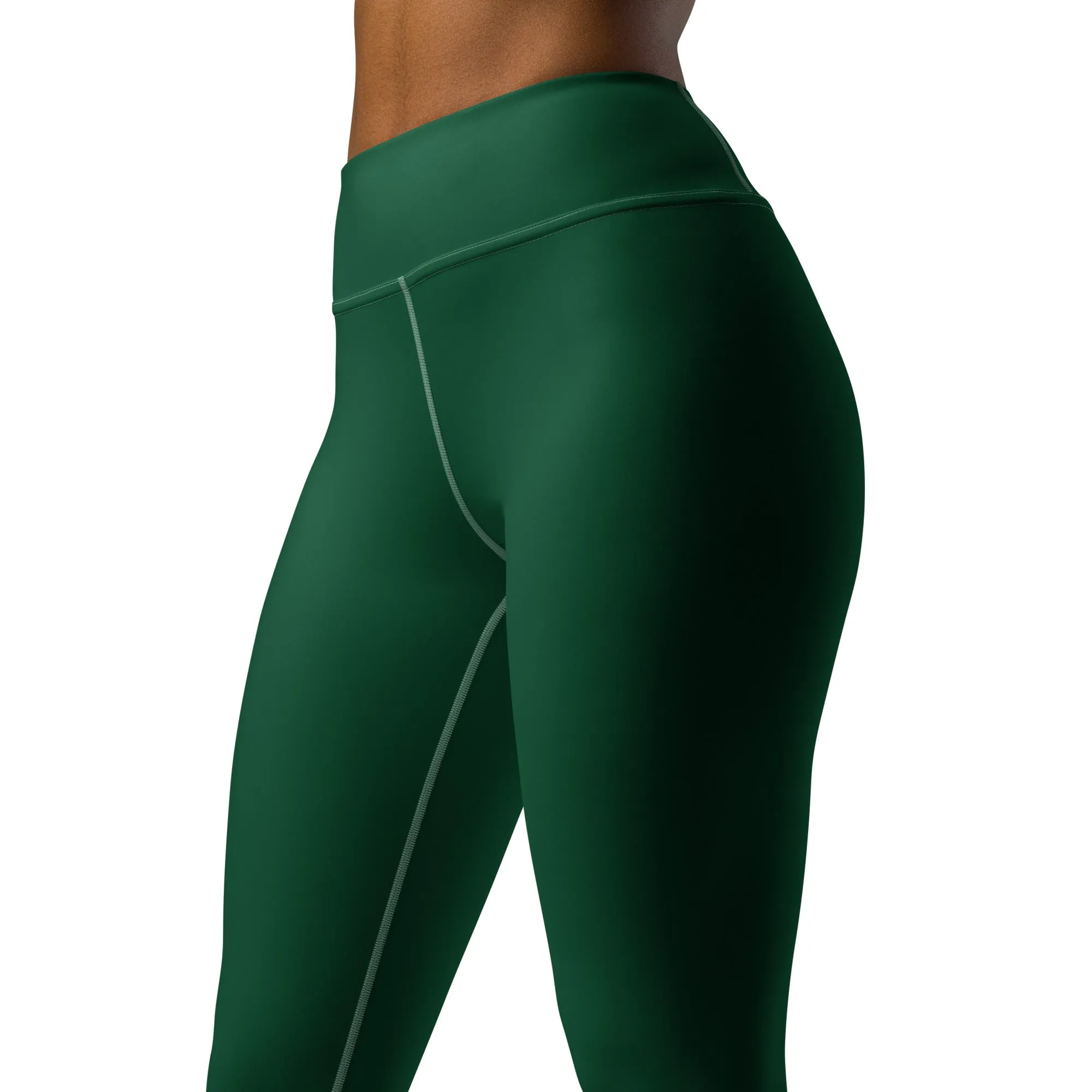 Active Lifestyle: Solid Color Leggings for Her Workout - Sherwood Forest