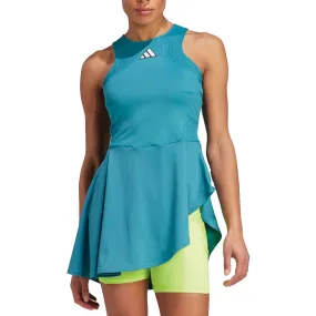 adidas Aeroready Pro Tennis Dress (Ladies) - Arctic Fusion/Lucid Lemon
