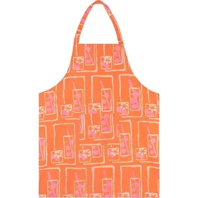 Adult Batiked Apron - Orange Mocktails