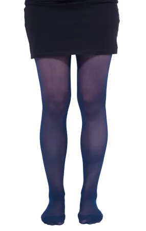 Adult Thick Translucent Tights Blue