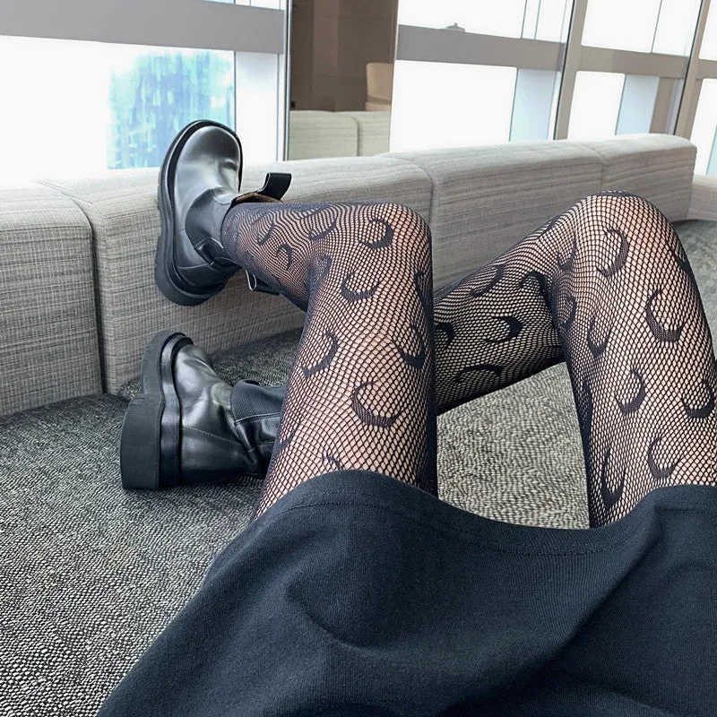 Amozae  Women Fishnet Stockings Japanese Style Girl Tights   Lingerie Female Mesh Tight Socks Sheer Pantyhose Fish Net Stockings