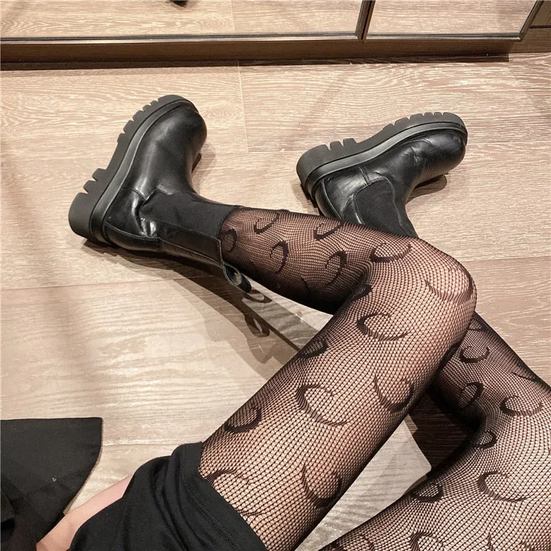 Amozae  Women Fishnet Stockings Japanese Style Girl Tights   Lingerie Female Mesh Tight Socks Sheer Pantyhose Fish Net Stockings
