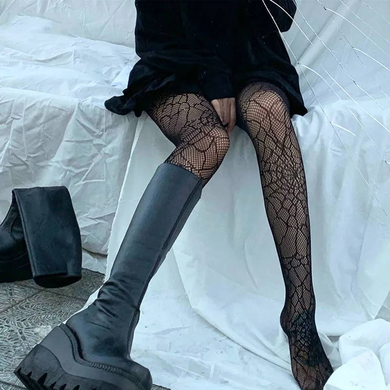 Amozae  Women Fishnet Stockings Japanese Style Girl Tights   Lingerie Female Mesh Tight Socks Sheer Pantyhose Fish Net Stockings
