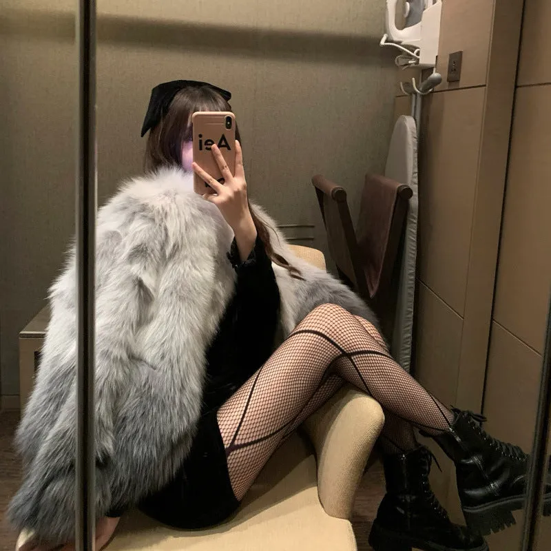 Amozae  Women Fishnet Stockings Japanese Style Girl Tights   Lingerie Female Mesh Tight Socks Sheer Pantyhose Fish Net Stockings