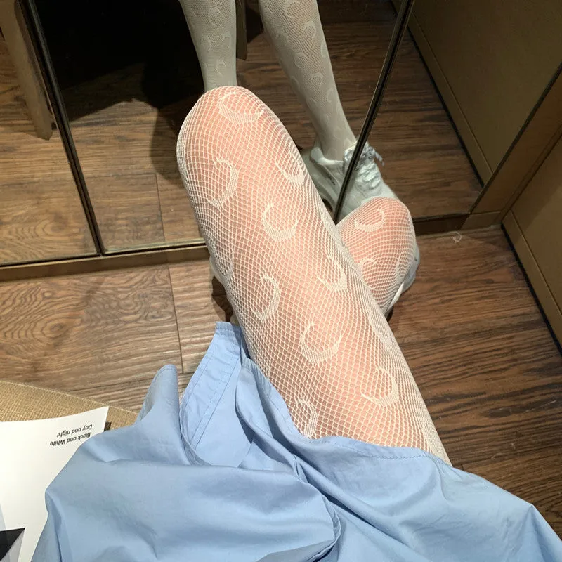 Amozae  Women Fishnet Stockings Japanese Style Girl Tights   Lingerie Female Mesh Tight Socks Sheer Pantyhose Fish Net Stockings