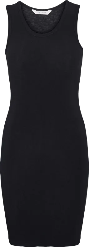 Anis Wool Slip Dress - Black