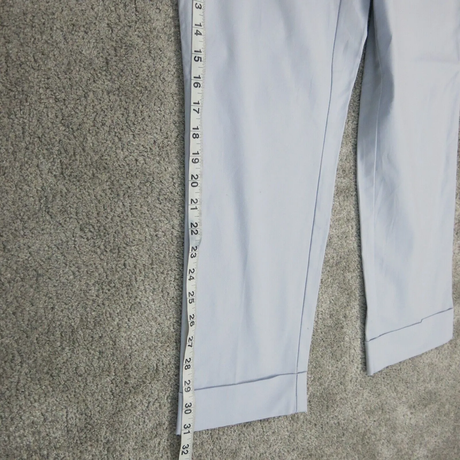 Ann Taylor Womens Casual Chino Pant Mid Rise Flat Front Light Blue Size 0