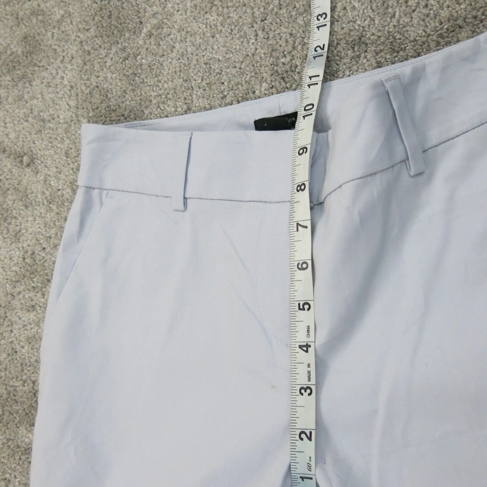 Ann Taylor Womens Casual Chino Pant Mid Rise Flat Front Light Blue Size 0