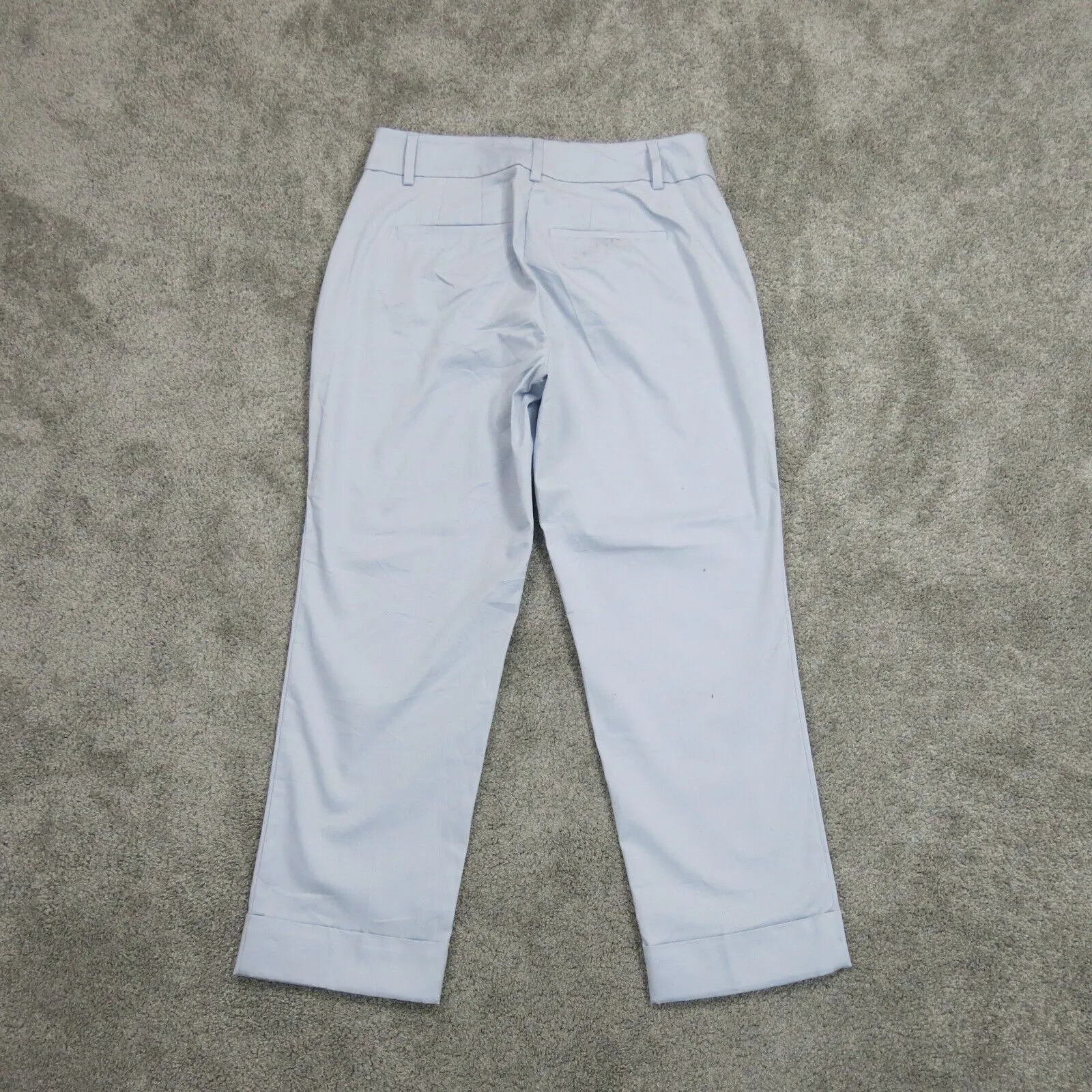 Ann Taylor Womens Casual Chino Pant Mid Rise Flat Front Light Blue Size 0