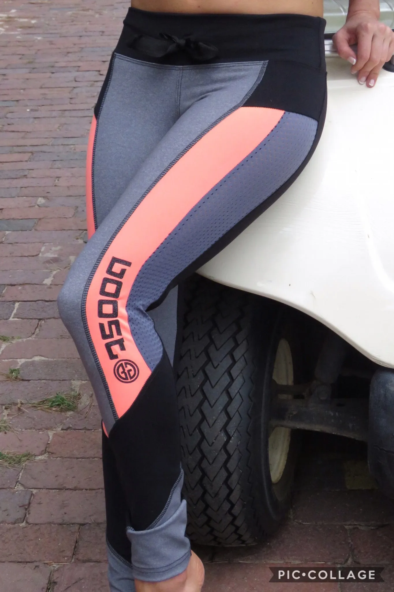 AR 1619 - Colourblock & Mesh Tights