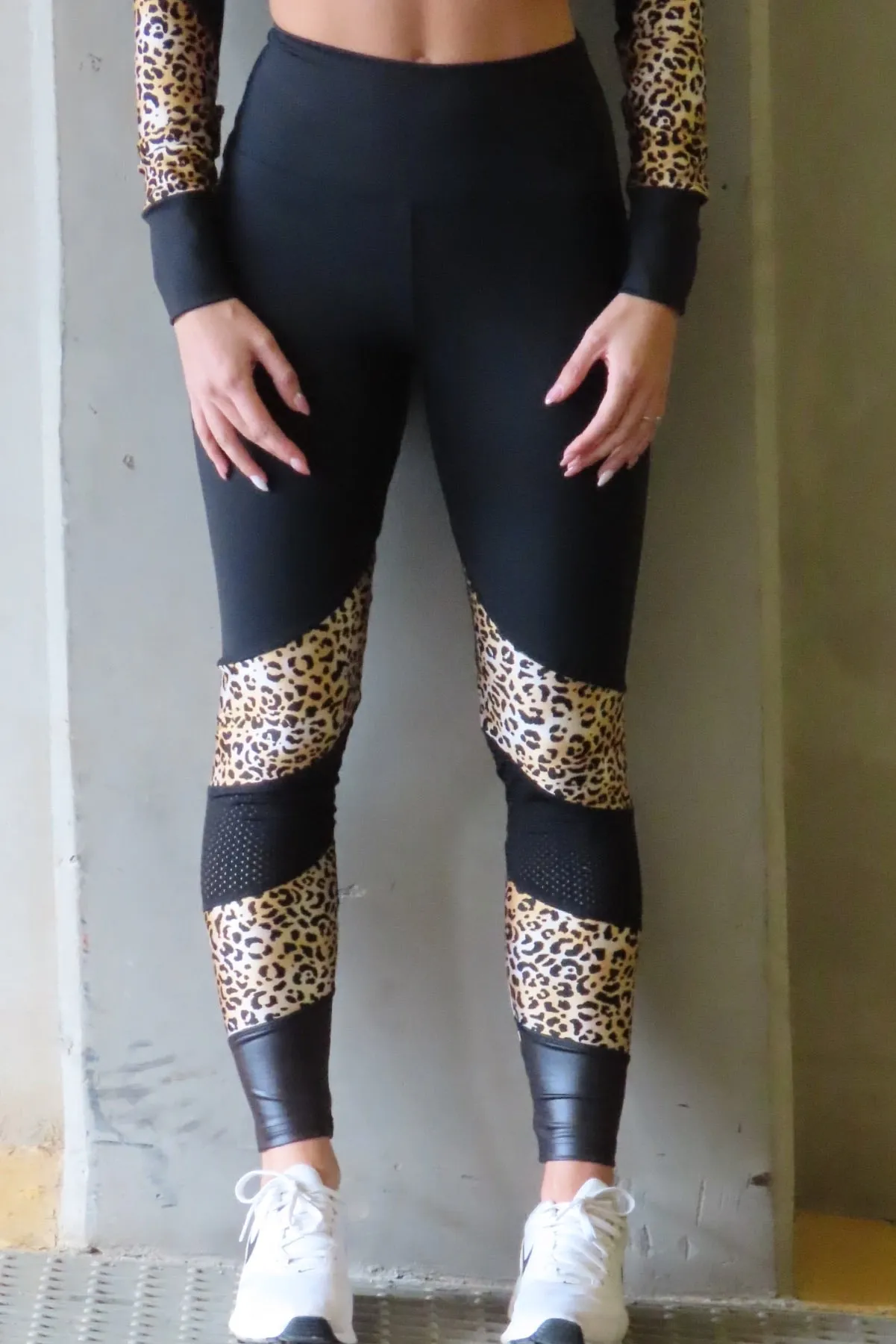 AR 2104 - PRINTED INSET LONG TIGHTS
