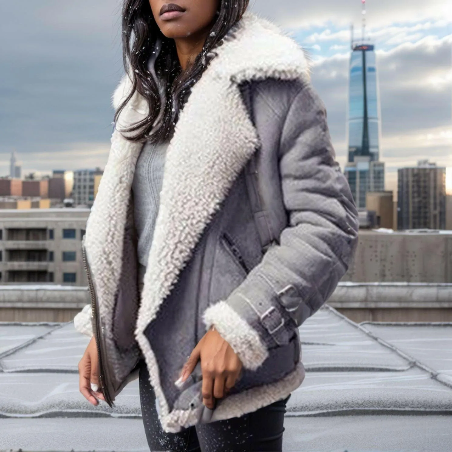 Autumn & Winter Suede Casual Coat