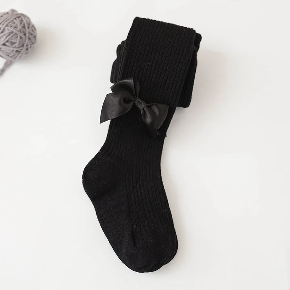 Baby / Toddler / Kid Bowknot Solid Tights