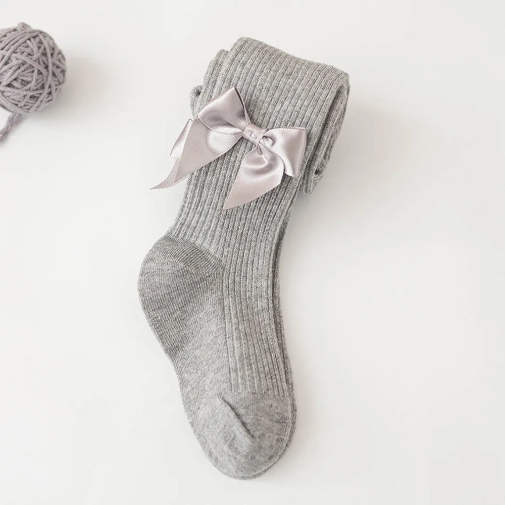 Baby / Toddler / Kid Bowknot Solid Tights