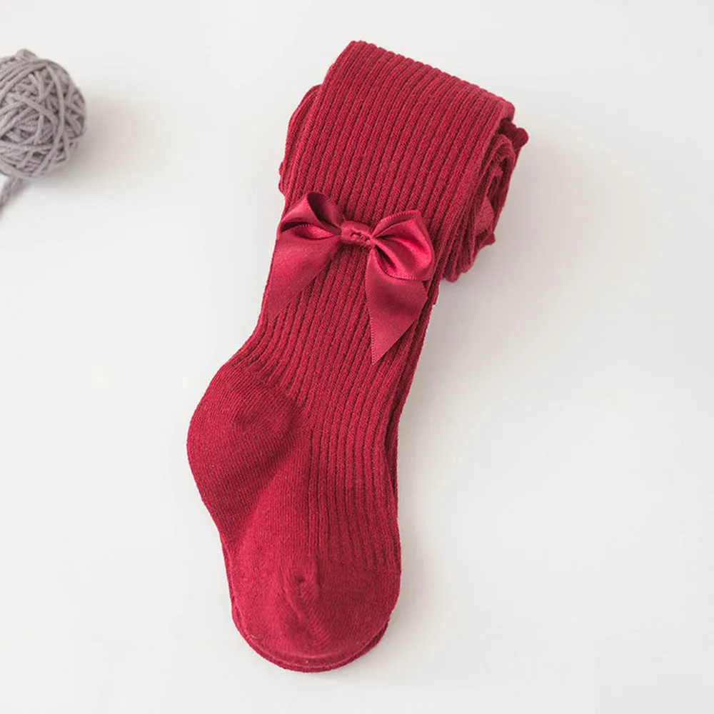 Baby / Toddler / Kid Bowknot Solid Tights