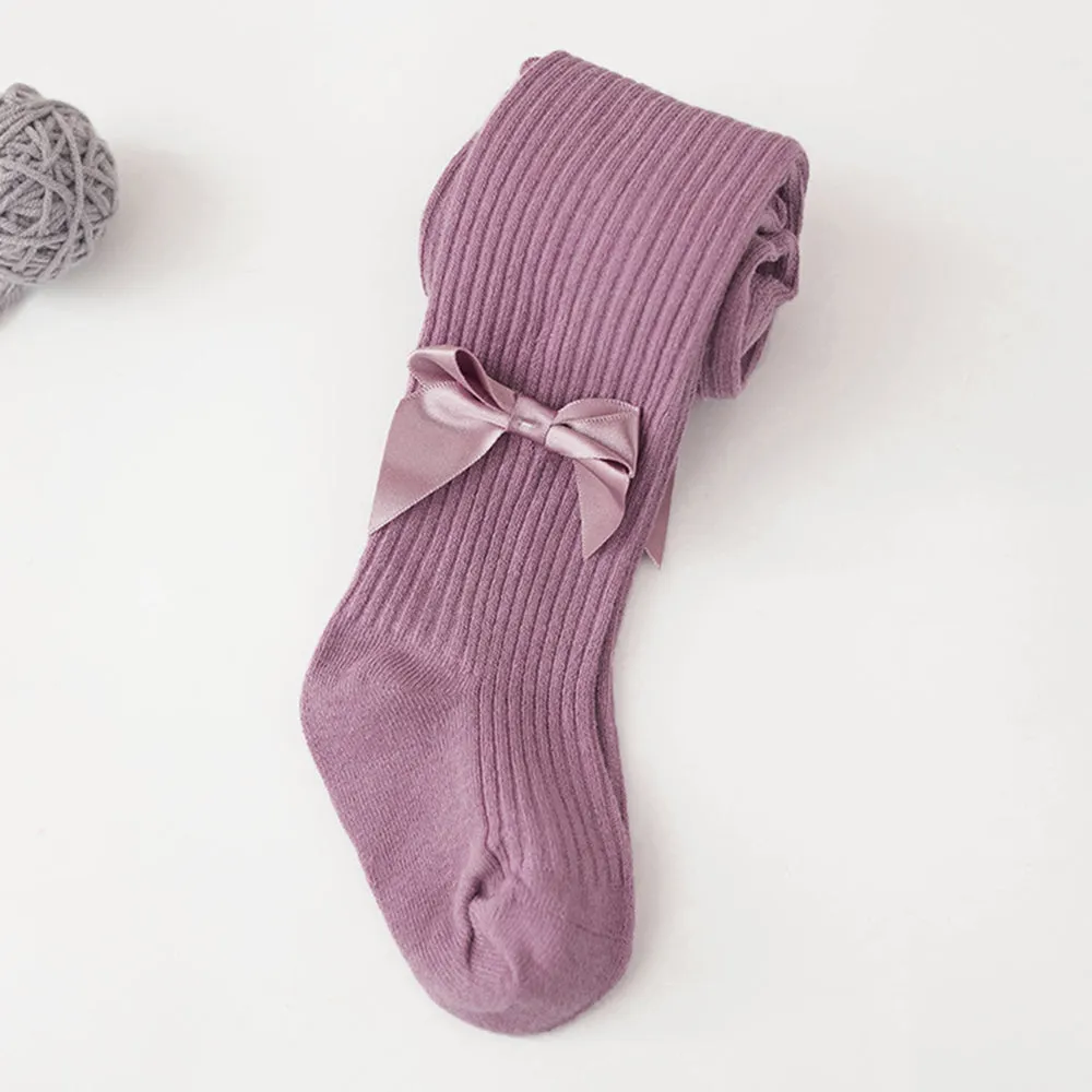 Baby / Toddler / Kid Bowknot Solid Tights
