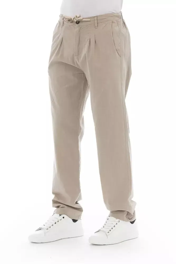 Baldinini Trend Beige Cotton Men Chino