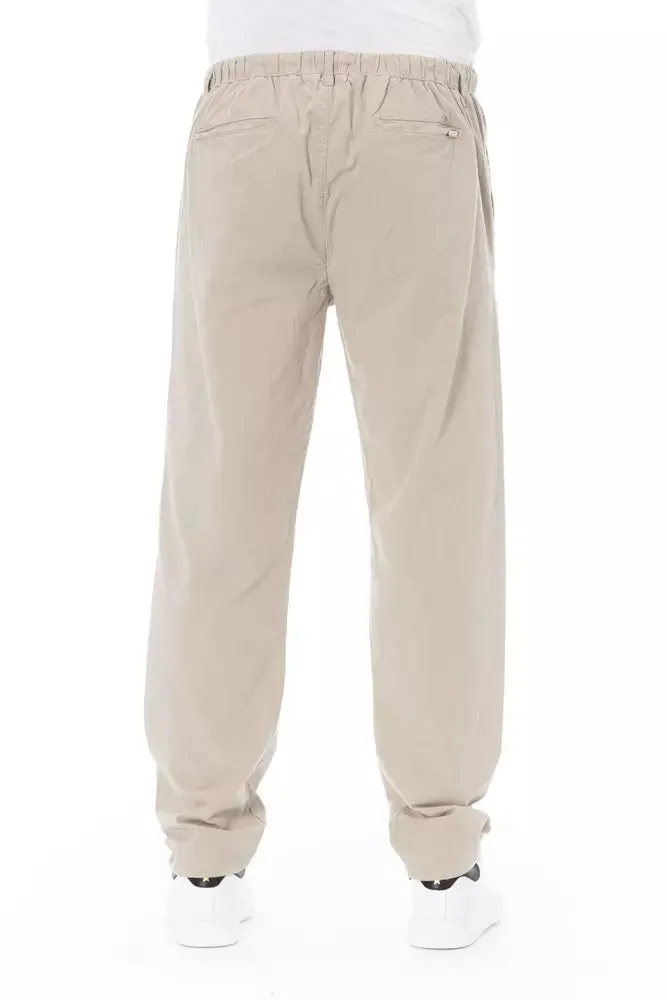 Baldinini Trend Beige Cotton Men Chino