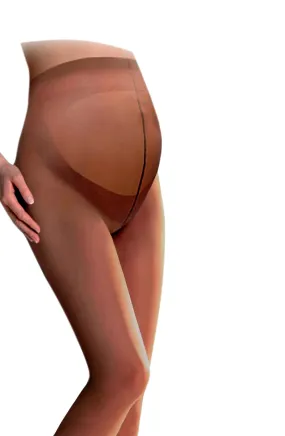 Beautiful Sheer Maternity Pregnancy Support Flexible Fit Nude 40 Den Tights