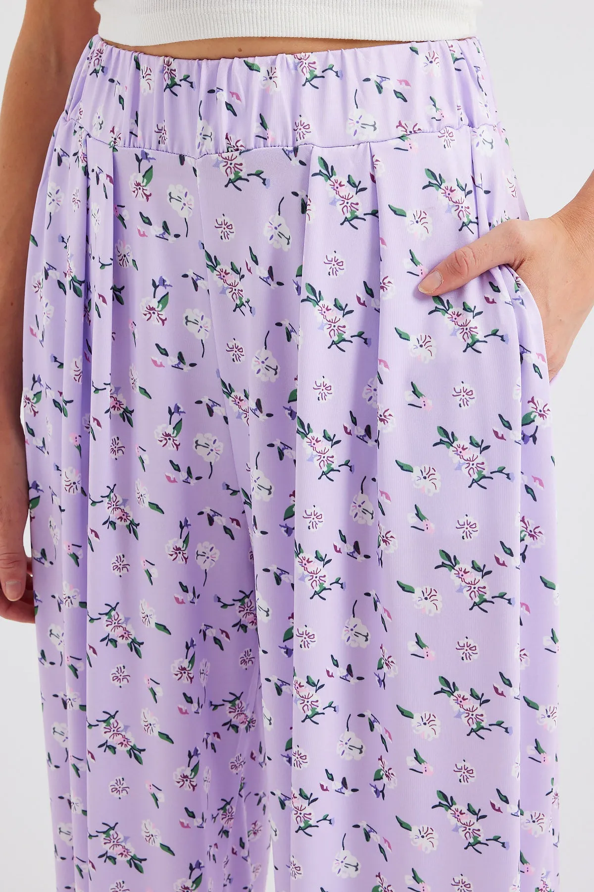 BGD Women Patterned Harem Pants - Lilac - Avondale