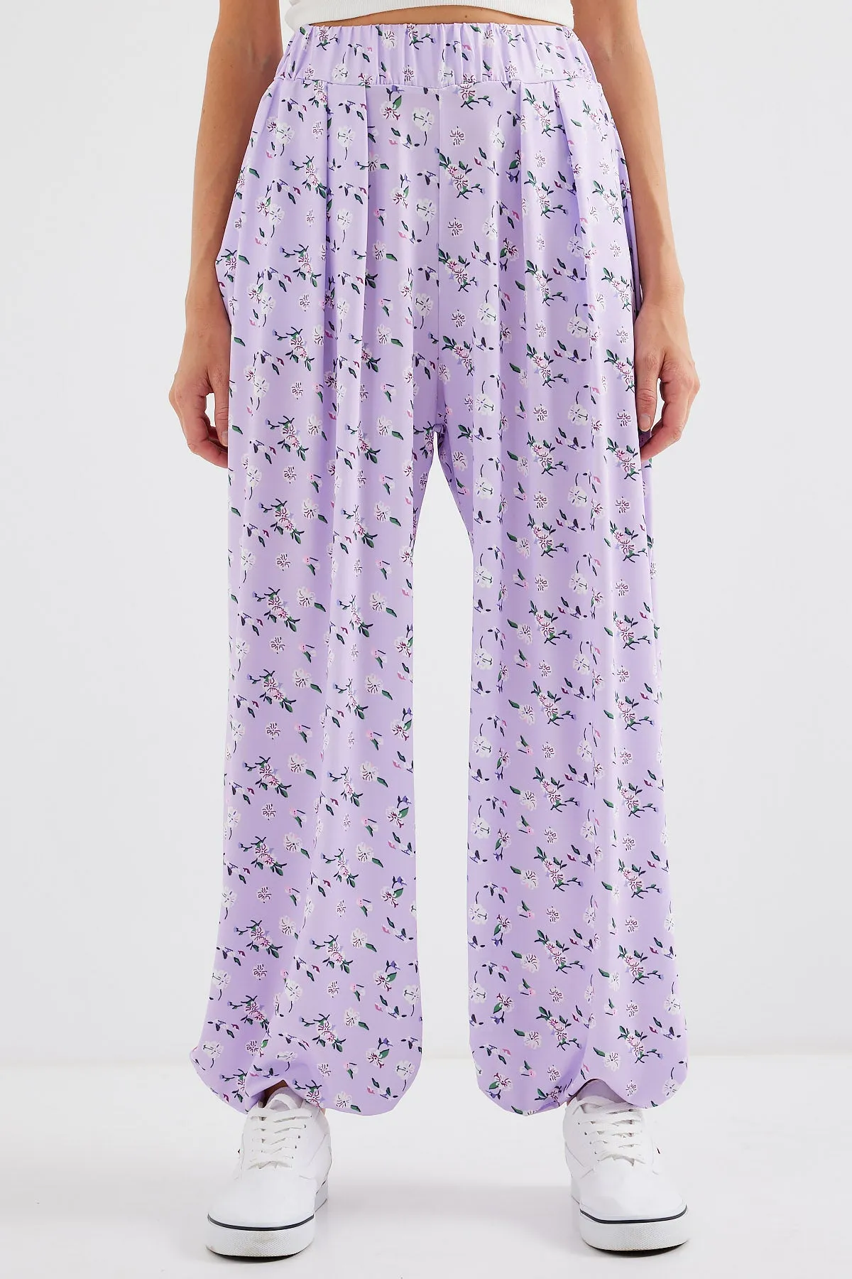 BGD Women Patterned Harem Pants - Lilac - Avondale