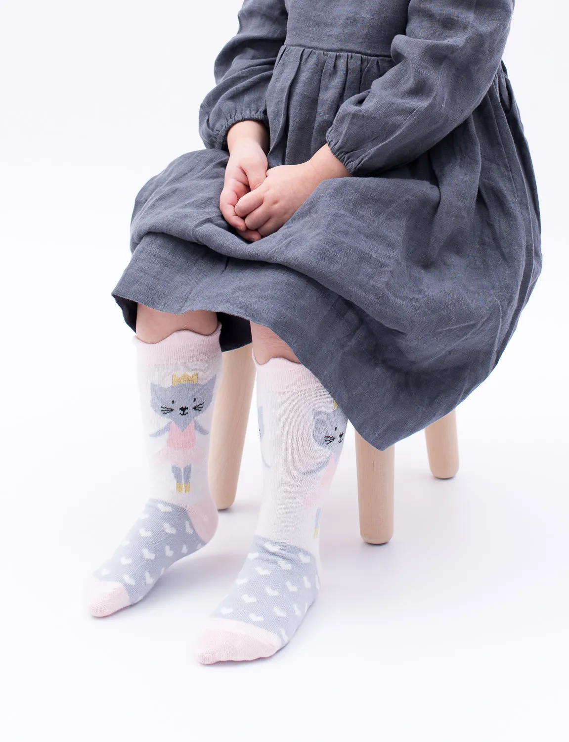 Billy Loves Audrey Ballet Cat Midi Sock