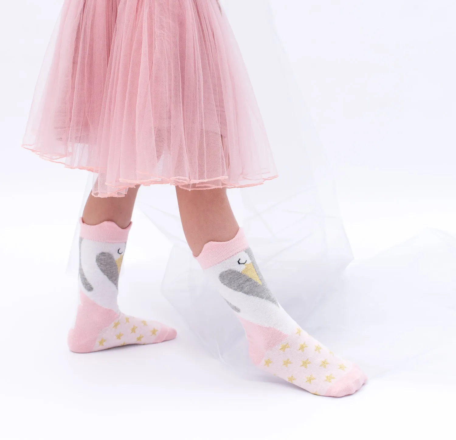 Billy Loves Audrey Swan Lake Midi Sock