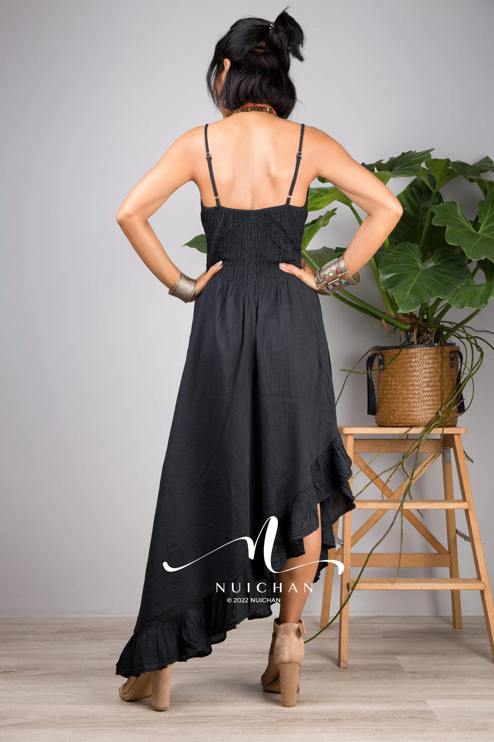 Black strap dress