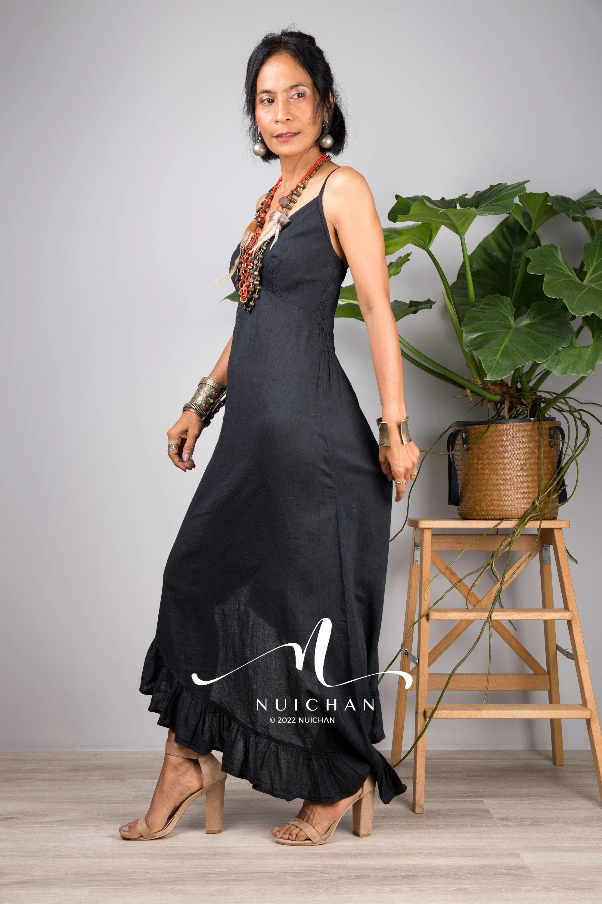 Black strap dress