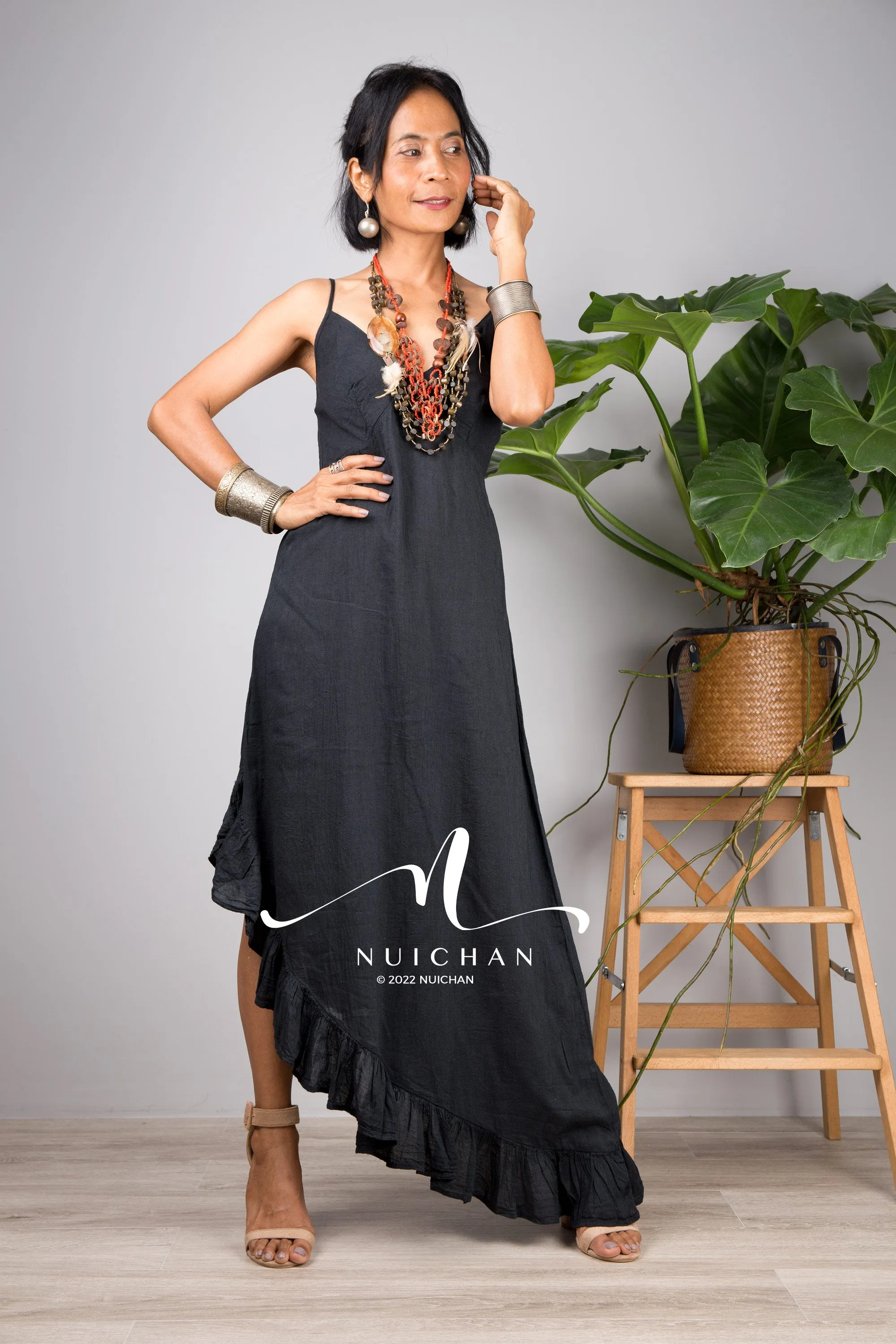 Black strap dress