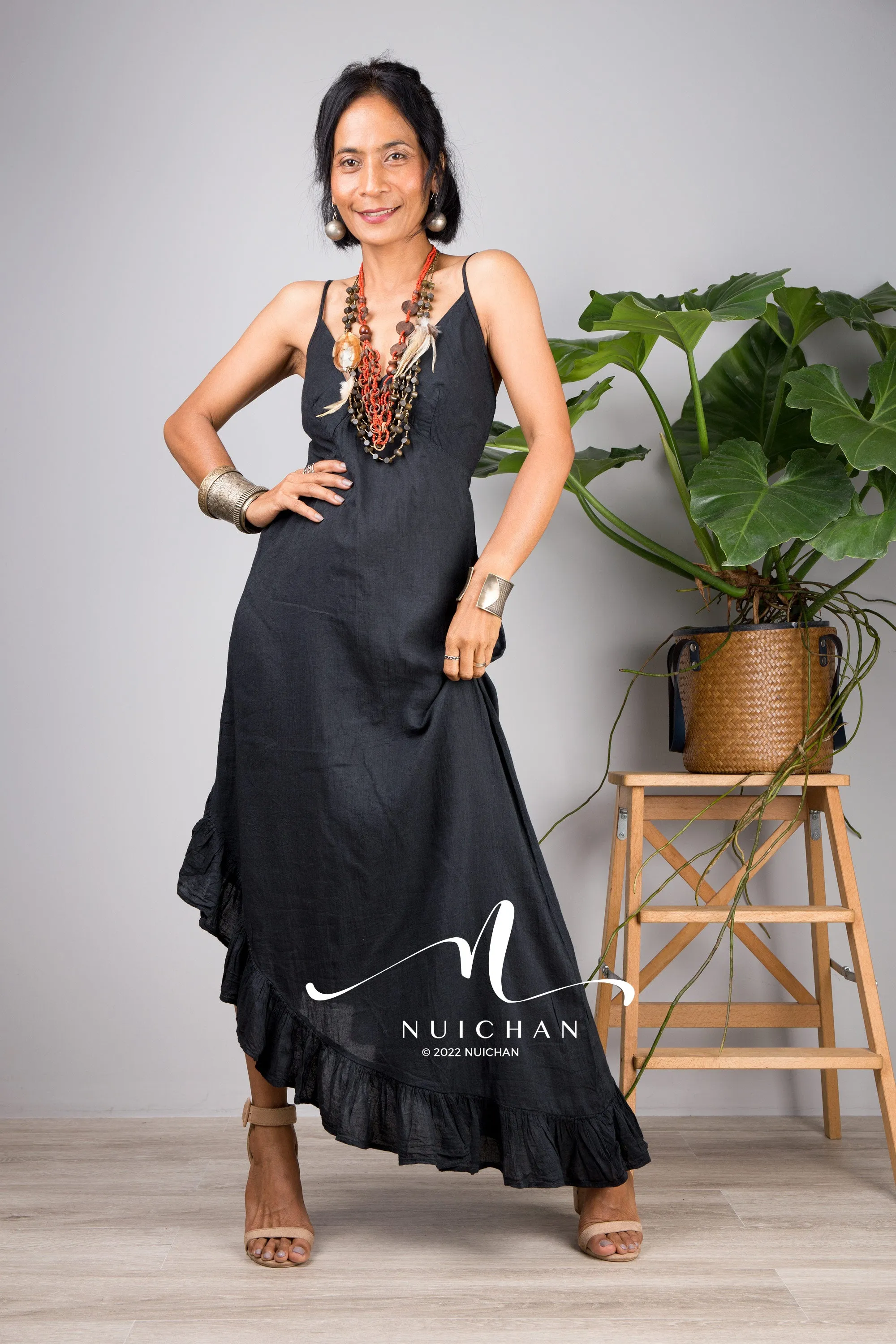 Black strap dress