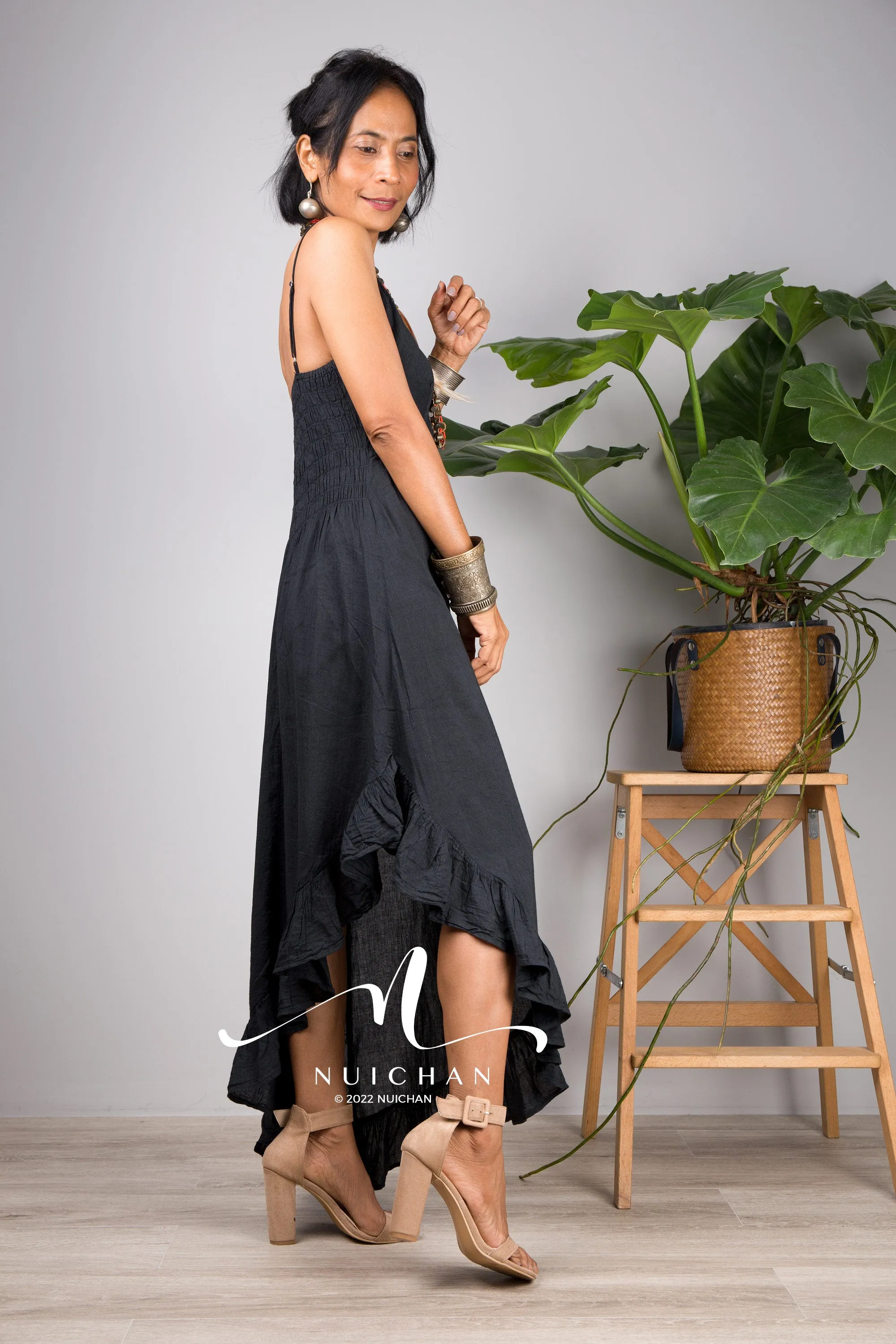 Black strap dress