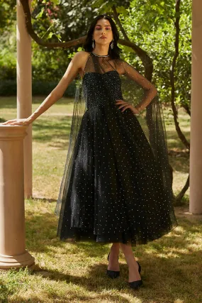 Black Tulle Corset Gown & Cape