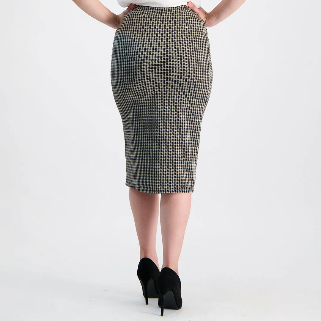 Black/Stone Pencil Skirt