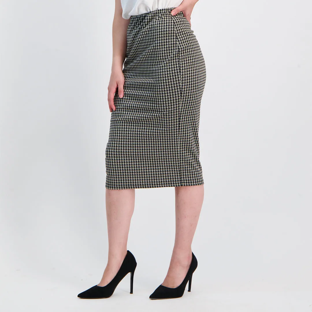 Black/Stone Pencil Skirt