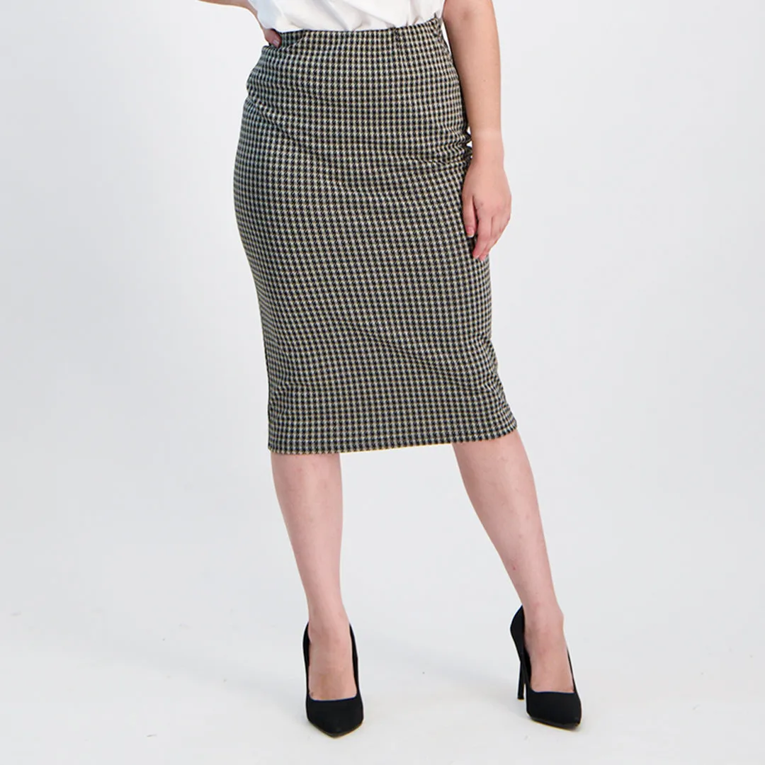 Black/Stone Pencil Skirt