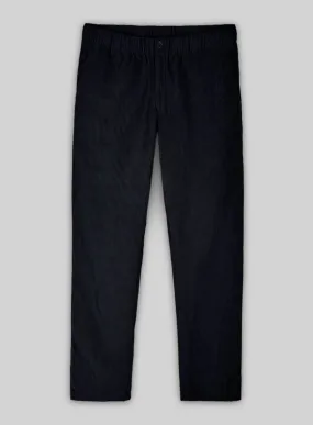 Blue Stretch Pin Corduroy Easy Pants