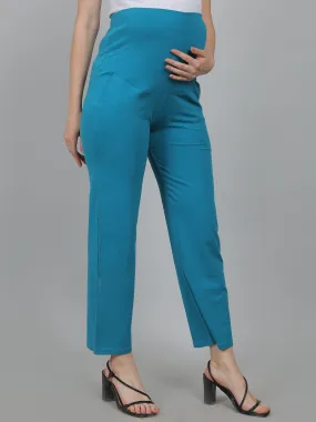 Blue Supima Cotton Maternity Pants