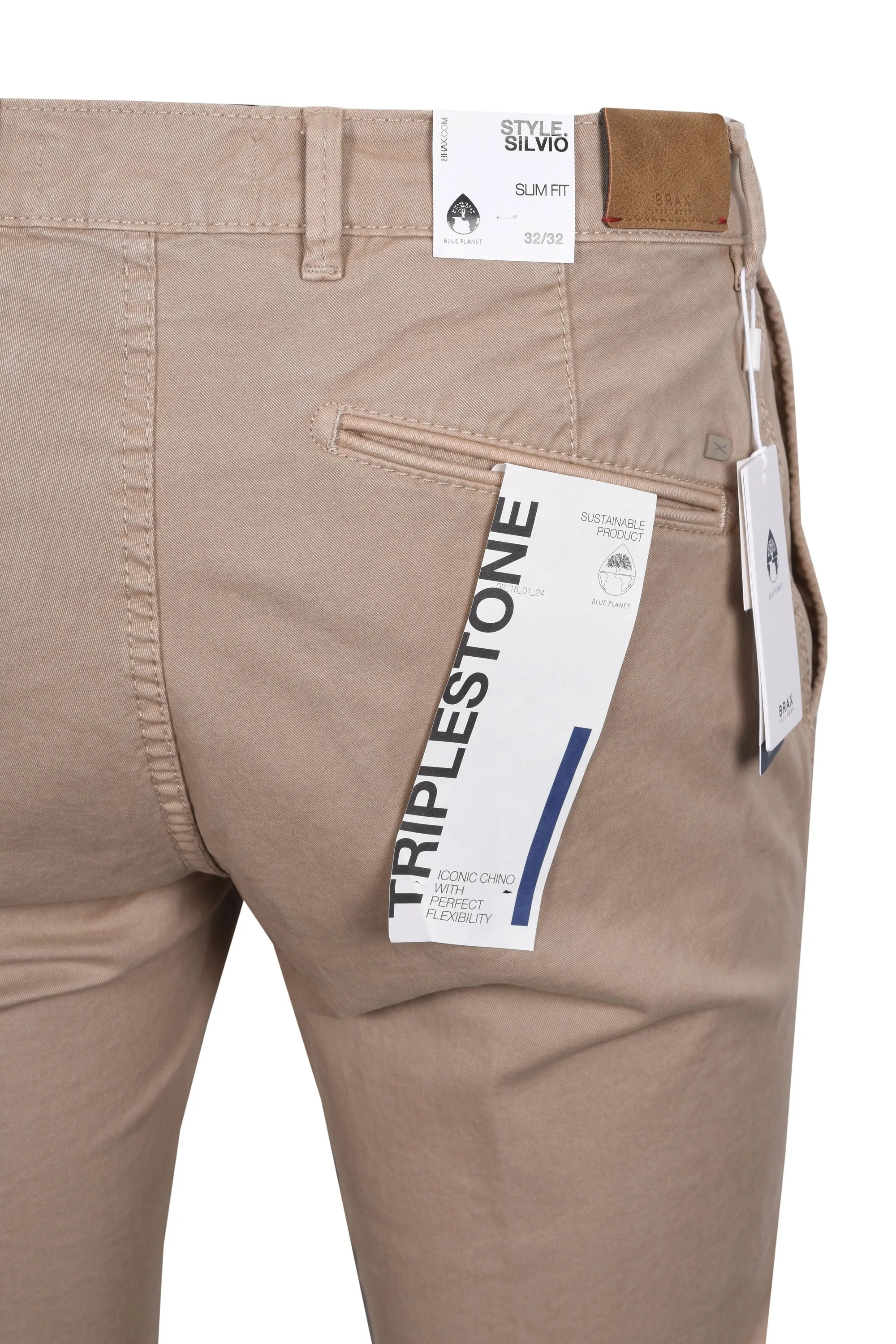 Brax Silvio Slim Chino Stone