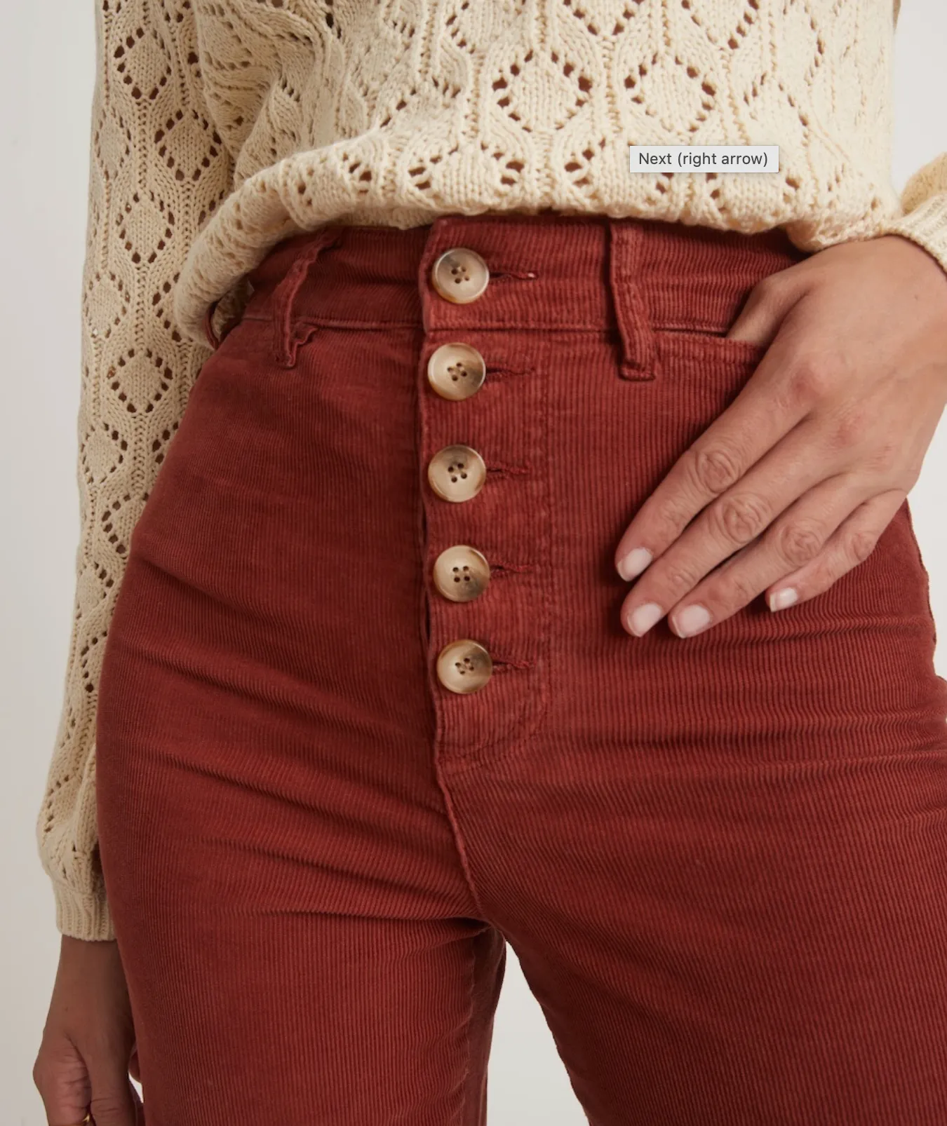 Bridget Cord Pant - Barn Red
